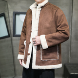 2024秋冬风男装鹿皮绒兔毛唐装汉服棉衣棉袄C229/MY799/P155，男装棉衣，电商C229-1