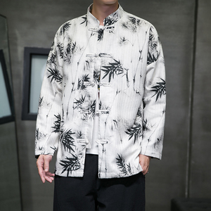 2024秋冬风男装印花盘扣中式唐装汉服夹克外套C229/Y787/P95图片