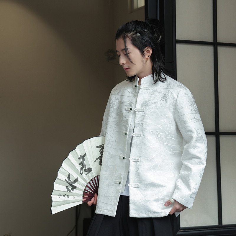 2024春夏风男装复古盘扣中式唐装汉服夹克外套C229-Y991-P100,男装夹克,电商C229-1