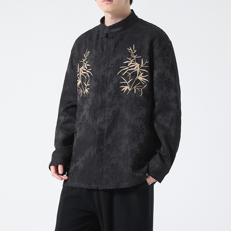 2024春夏风男装复古中式唐装汉服长袖衬衫衬衣C229-Y1011-P80,男装衬衫,电商C229-1