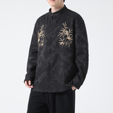 2024春夏风男装复古中式唐装汉服长袖衬衫衬衣C229-Y1011-P80，男装衬衫，电商C229-1