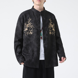 2024春夏风男装复古中式唐装汉服长袖衬衫衬衣C229-Y1011-P80，男装衬衫，电商C229-1