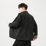 2024秋冬风男装提花中式盘扣唐装汉服夹克外套C229/Y764/P100，男装夹克，电商C229-1