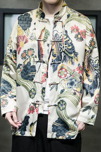 2024春夏风男装印花唐装复古盘扣汉服夹克外套C229/Y734/P90图片