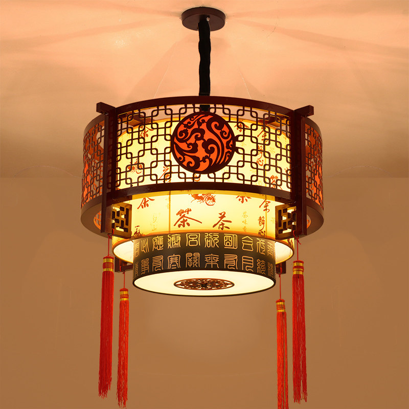 复古中式吊灯木艺茶字楼室包厢过道仿古典火锅餐饮店大厅圆形灯具,家装灯饰光源,酒店/宴会厅/餐饮吊灯,淘宝优惠券,粉丝福利购,淘宝优惠卷