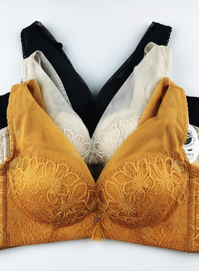 美思内衣无痕中厚聚拢收副乳背心式文胸罩AB杯GA0392舒适蕾丝性感