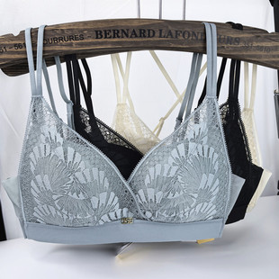 美思实体正品 内衣三角杯B杯薄膜无钢圈文胸X419美背性感交叉肩带