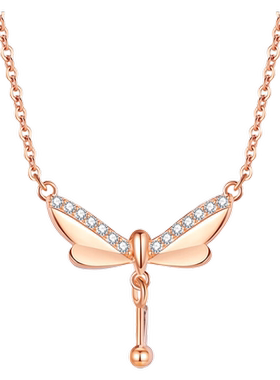 恋尚爱女纯银蜻蜓锁骨链