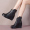 17-849 black heel with a height of 8 centimeters