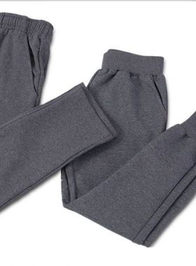 儿童灰色运动裤男童女童裤子大童初中高中小学生校裤深灰色校服裤