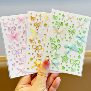 妆容贴妆容贴演唱会可爱妆容钻贴小女孩应援妆脸贴星星爱心水钻贴