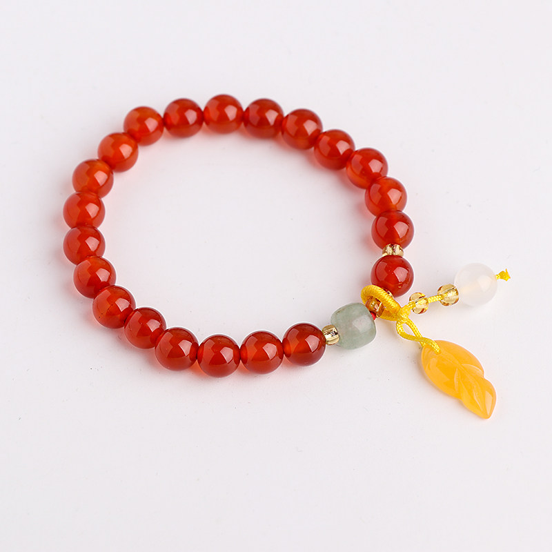 天然保真红玛瑙手链ins设计小众手串本命年情侣转运手链男女礼物,珠宝/钻石/翡翠,手饰,淘宝优惠券,粉丝福利购,淘宝优惠卷