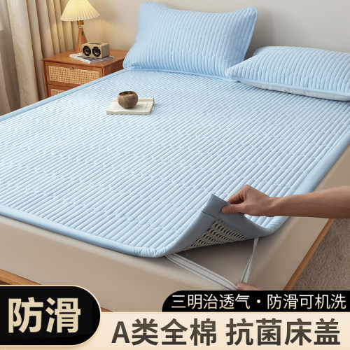 A类全棉抗菌防滑夹棉床盖