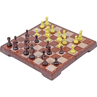 国际象棋友邦小学生儿童ub高档中号比赛专用便携带磁性棋盘仿木纹