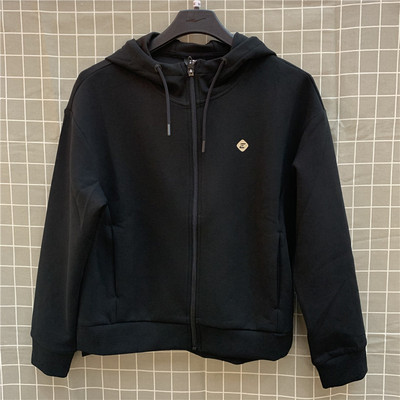 鸿星尔克春季连帽开衫透气卫衣女