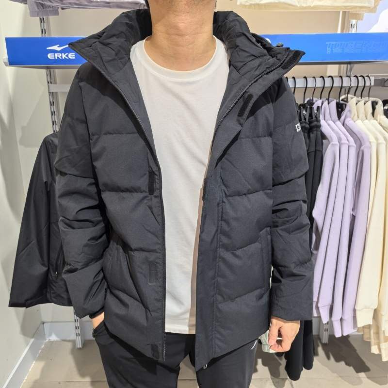鸿星尔克羽绒服男2024冬季新款防风加厚保暖连帽外套11224401062