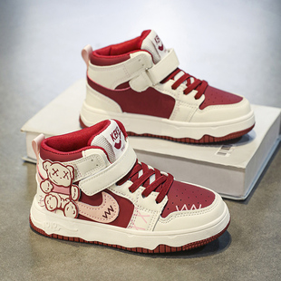 女童鞋 秋冬季 子女孩运动鞋 男童休闲潮鞋 儿童板鞋 加绒棉鞋 2025新款