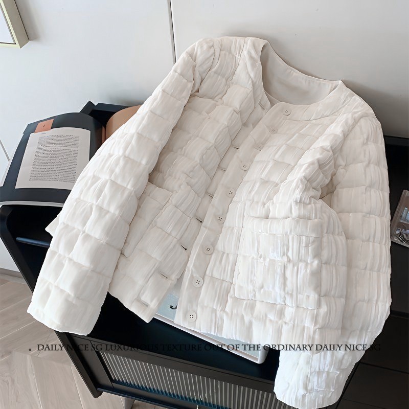 2025秋冬新款洋气小香风气质休闲圆领长袖显瘦轻薄棉服女棉衣外套,女装/女士精品,棉衣/棉服,淘宝优惠券,粉丝福利购,淘宝优惠卷