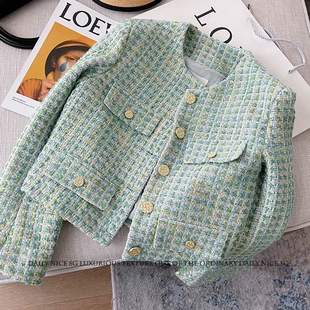 2026新款 小外套女士外搭 洋气百搭绿野仙踪编织小香风气质显瘦短款