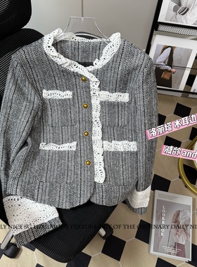 2025秋季新款洋气时尚洛丽塔Lolita花边长袖显瘦小外套女外搭上衣