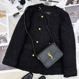 新款轻奢小香风亮丝粗花呢双排扣羽绒内胆夹棉加厚显瘦外套女上衣