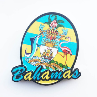 巴哈马留言贴创意旅游纪念树脂装饰工艺礼品磁性冰箱贴磁铁石