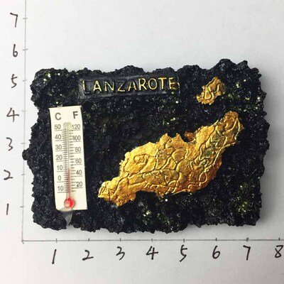 西班牙兰萨罗特旅游纪念立体冰箱贴 家居装饰温度计旅游伴手礼