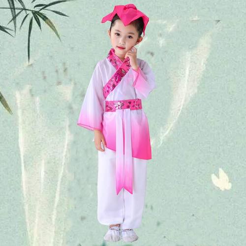 儿童古装汉服幼儿园国学服弟子规演出服男女童三字经书童演出服装
