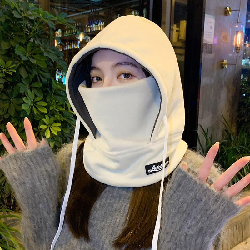 巴拉克拉法帽子女冬骑行保暖帽围巾一体防寒风护耳面罩雷锋帽男A