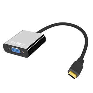 迷你mini 微型micro hdmi转vga转接头线电脑相机平板I转换线短线