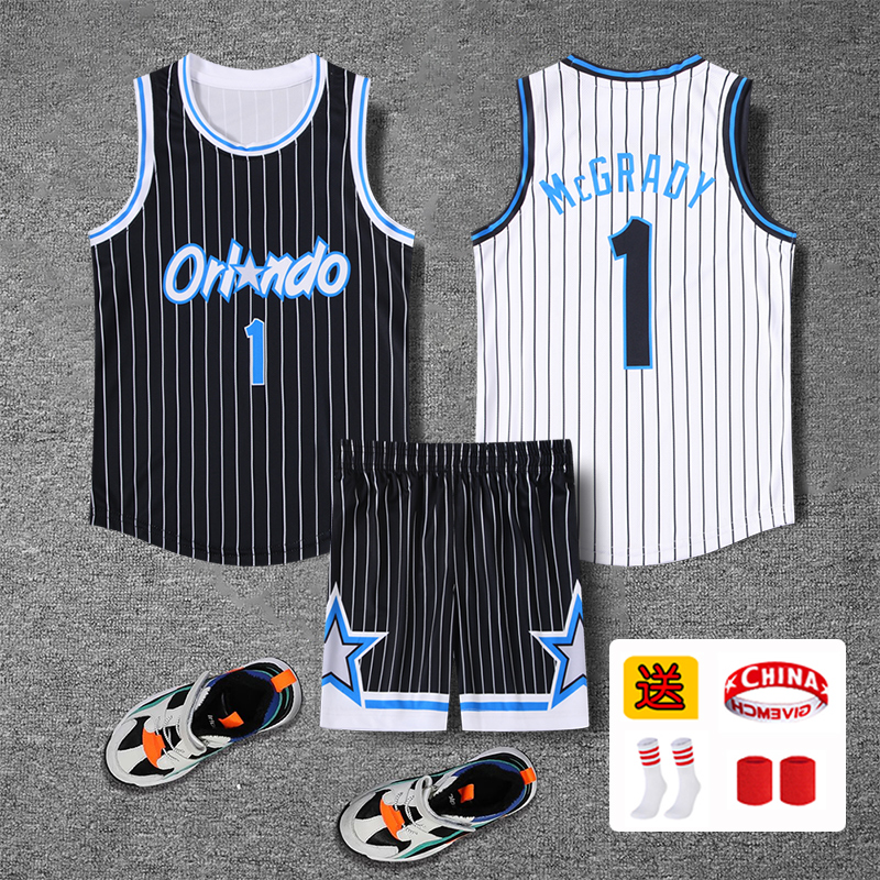 篮球服男童运动背心1号麦蒂球衣