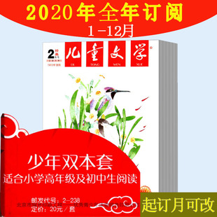 订阅儿童文学杂志少年版 12月发12次快递 选萃2020年全年1 经典