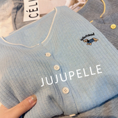 毛衣上衣长袖 刺绣腊肠狗 女款 设计感撞色拼色针织开衫 2026春新款