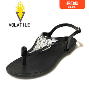 女夏2020新款 外穿夹脚时尚 Sugah防滑凉鞋 VOLATILEFullah 平底亮片