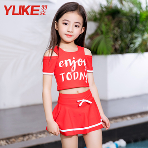 儿童分体裙式泳衣