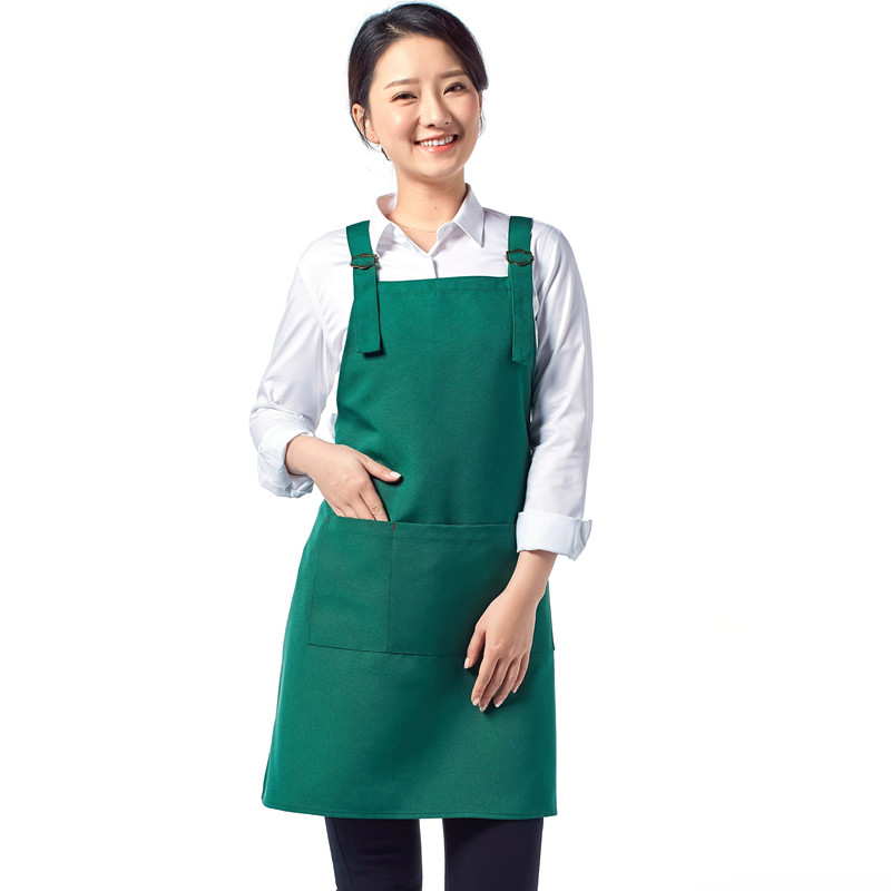 围裙2021新款定制工作服男女时尚服务员加厚微防水订做加厚款耐用