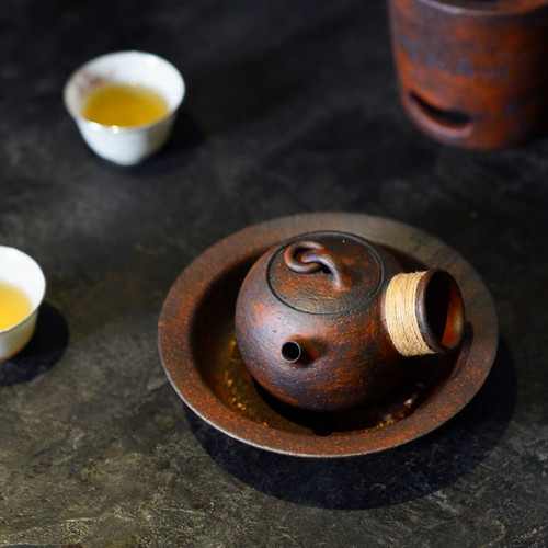 豌豆射手侧把壶100ml左右紫砂壶手工制作