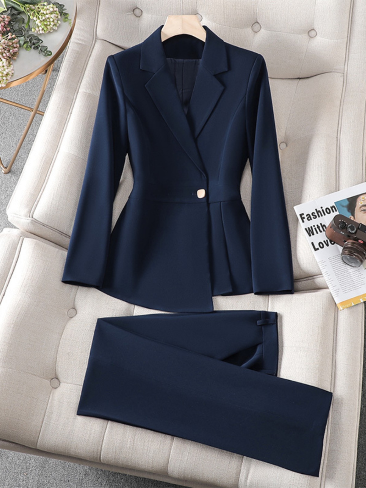 职业西装套装女2025春秋高端工装酒店经理珠宝店美容院前台工作服