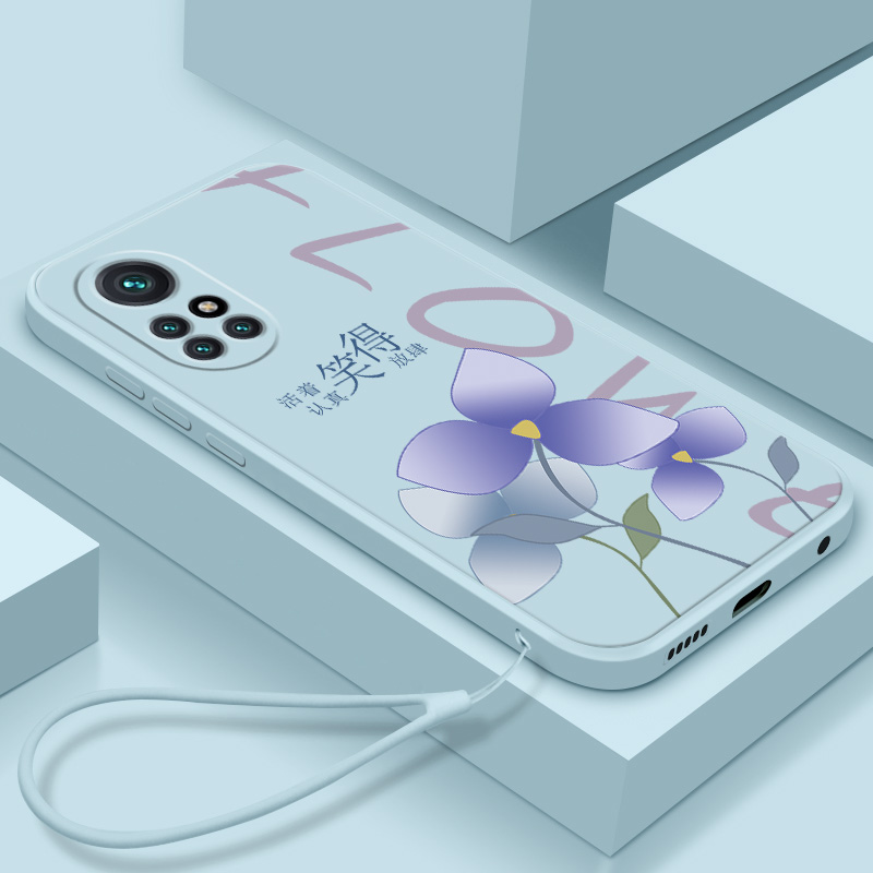 适用华为nova8手机壳新款液态硅胶个性nova8pro超薄简约全包直边防摔保护套nova8se男女软ins网红情侣潮外壳