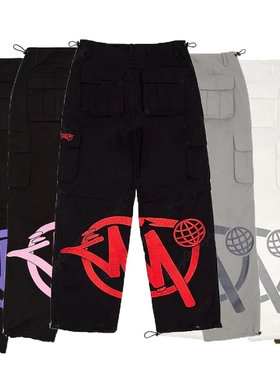 MinusTwocargos The streets of hip hop Overalls male printing