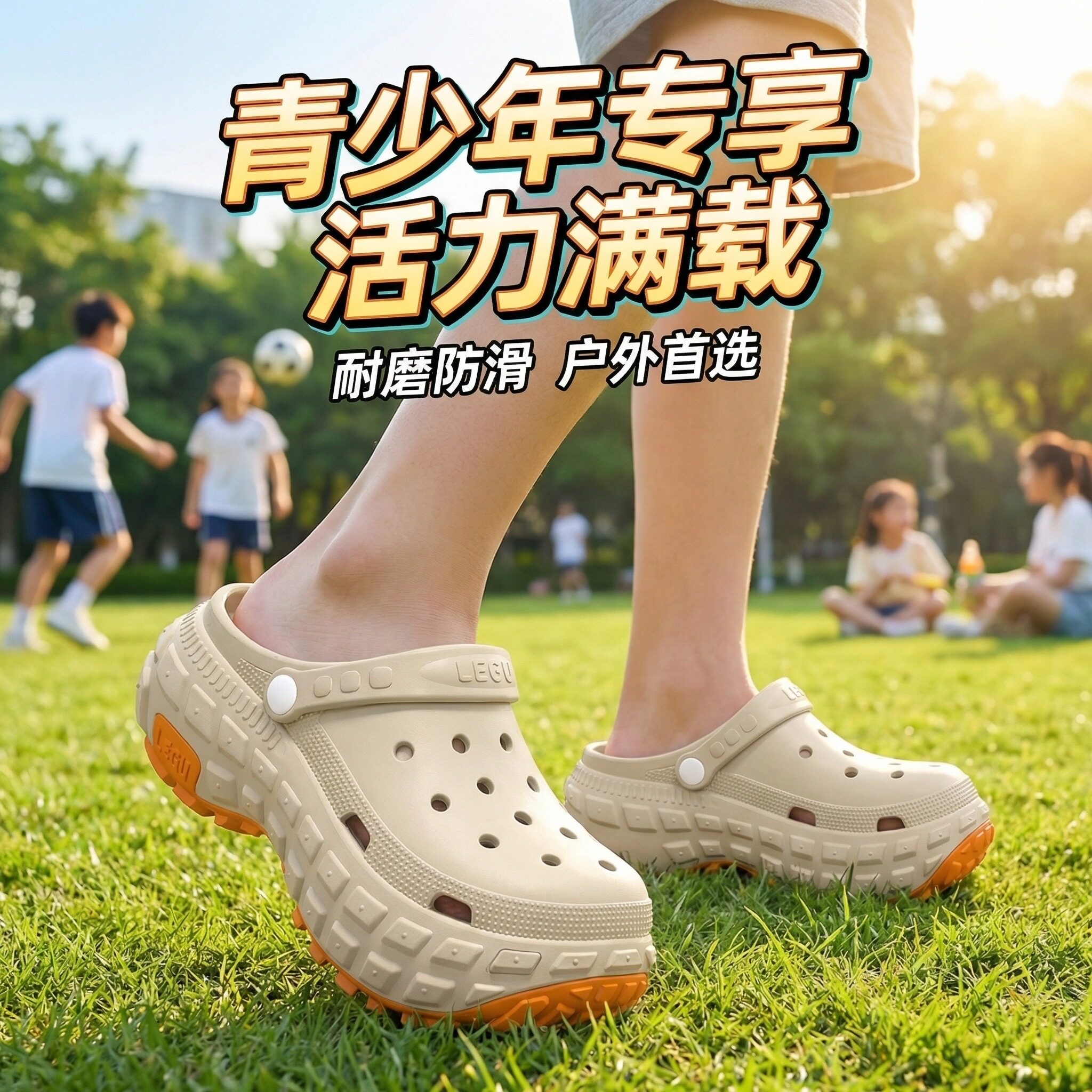 2026新款高质量沙滩洞洞鞋厚底男款防滑防摔青少年专用外穿拖鞋夏图片