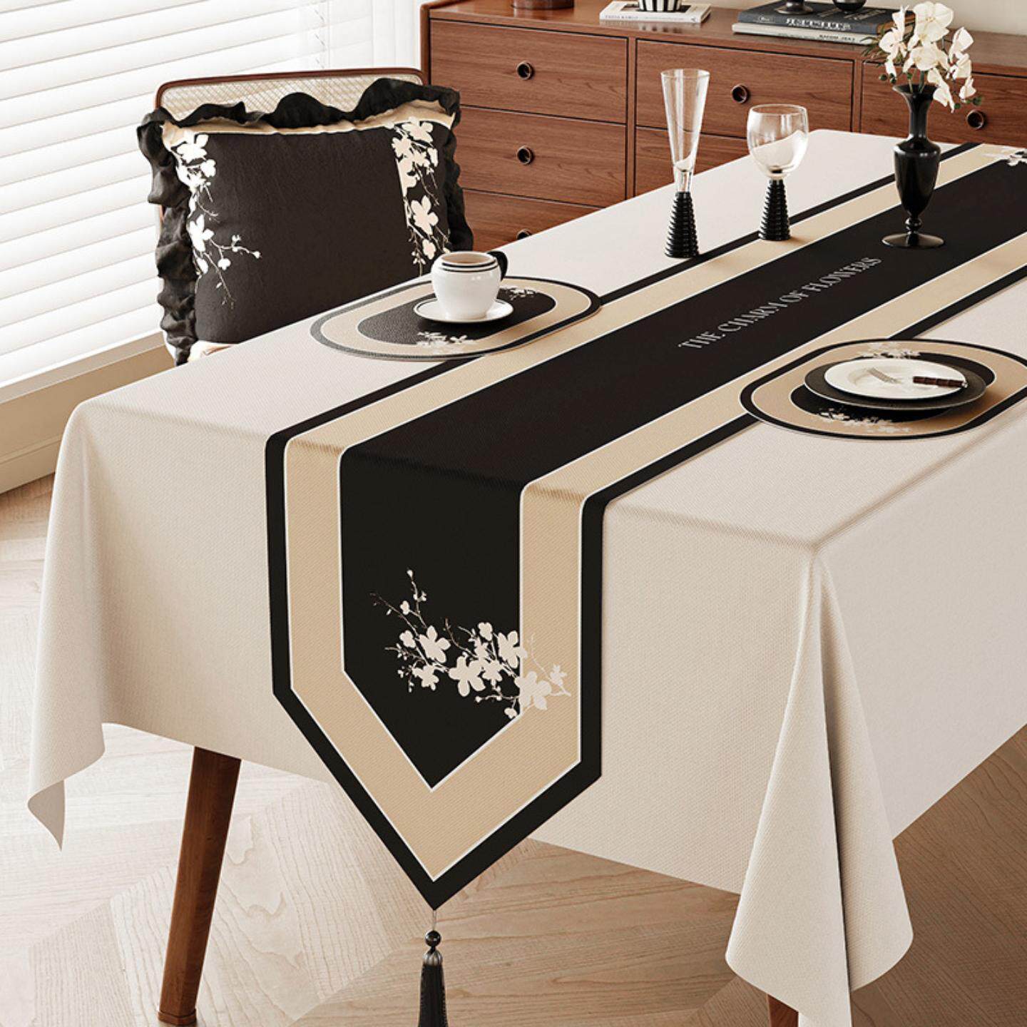 德国桌旗法式复古轻奢高端餐桌旗布长条茶几桌布电视柜斗柜边柜盖