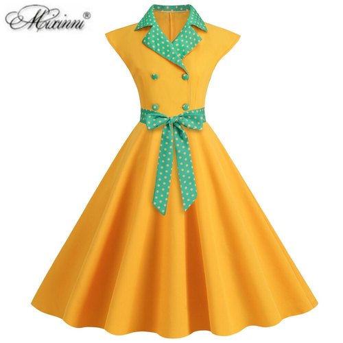 法式复古气质年代感女装收腰港风纯色减龄显瘦派对表演大摆连衣裙