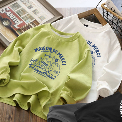 男童春秋纯棉长袖T恤打底衫上衣