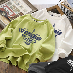 男童春秋装纯棉长袖T恤新款中大儿童韩版卡通体恤薄款打底衫上衣