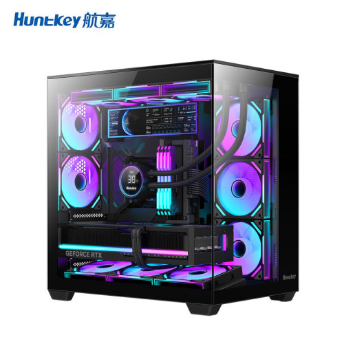 航嘉S980V2玻璃侧透水冷机箱