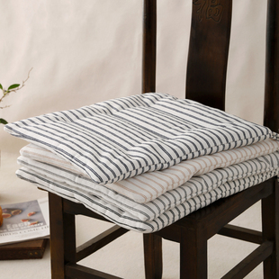 简约薄款条纹坐垫办公室四季通用餐椅子垫汽车座垫定制防滑板凳垫
