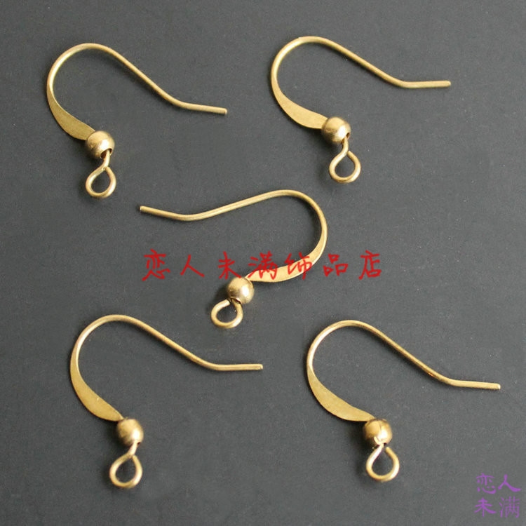 diy首饰品黄铜耳勾