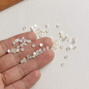 4mm开口圆片平面无孔天然白蝶贝黑贝黄蝶贝美甲贴片diy饰品配件