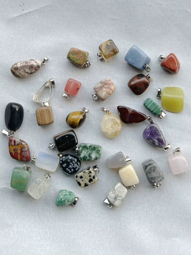 Разнообразная геометрическая смешанная подвеска из нефрита, 50 шт